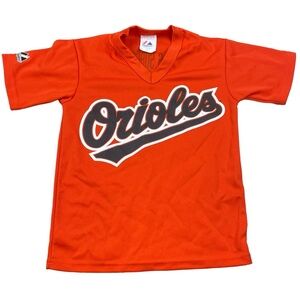 Majestic MBA Orioles Youth Medium Jersey Orange USA Made Donelan’s Supermarket